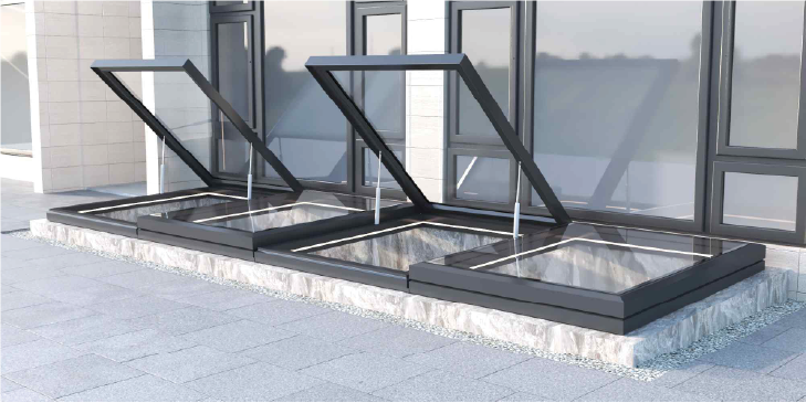 SR-R90 Electric Top-Hung Skylight Skylights Singapore