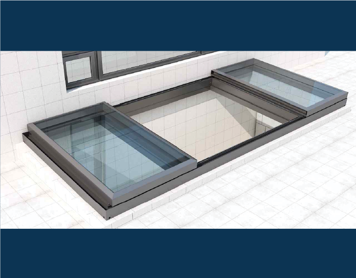 SR-S110 Medium Sized Sliding Skylight Skylights Singapore