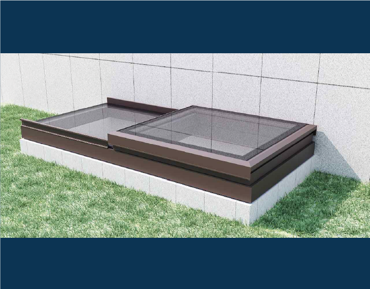 SR-S85 Railed Small Pan Skylight Skylights Singapore
